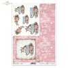 Wielkanoc, Vintage, retro, zając w surducie, filiżanka, filiżanki, deska, deski, kwiat, róża, róże, tło, Easter, Vintage, retro, hare, cup, flower, rose, flower, board, dot, polka dots, Ostern, Vintage, retro, Hase, Tasse